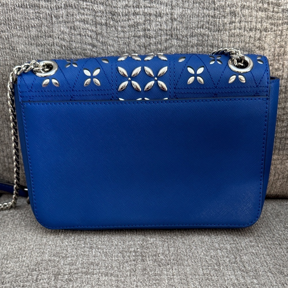 Michael Kors Blue Crossbody Bag with Silver Details - Picture 6 of 6
